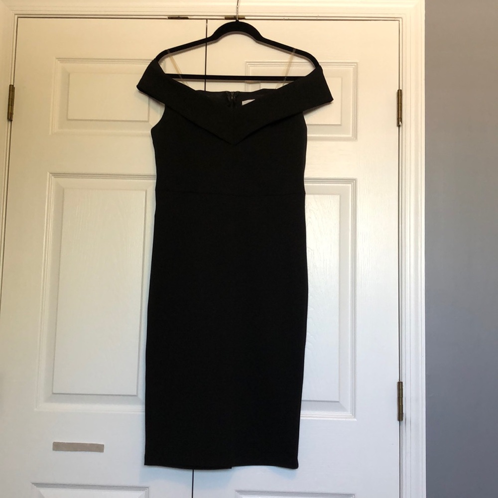 Black off the shoulder dress